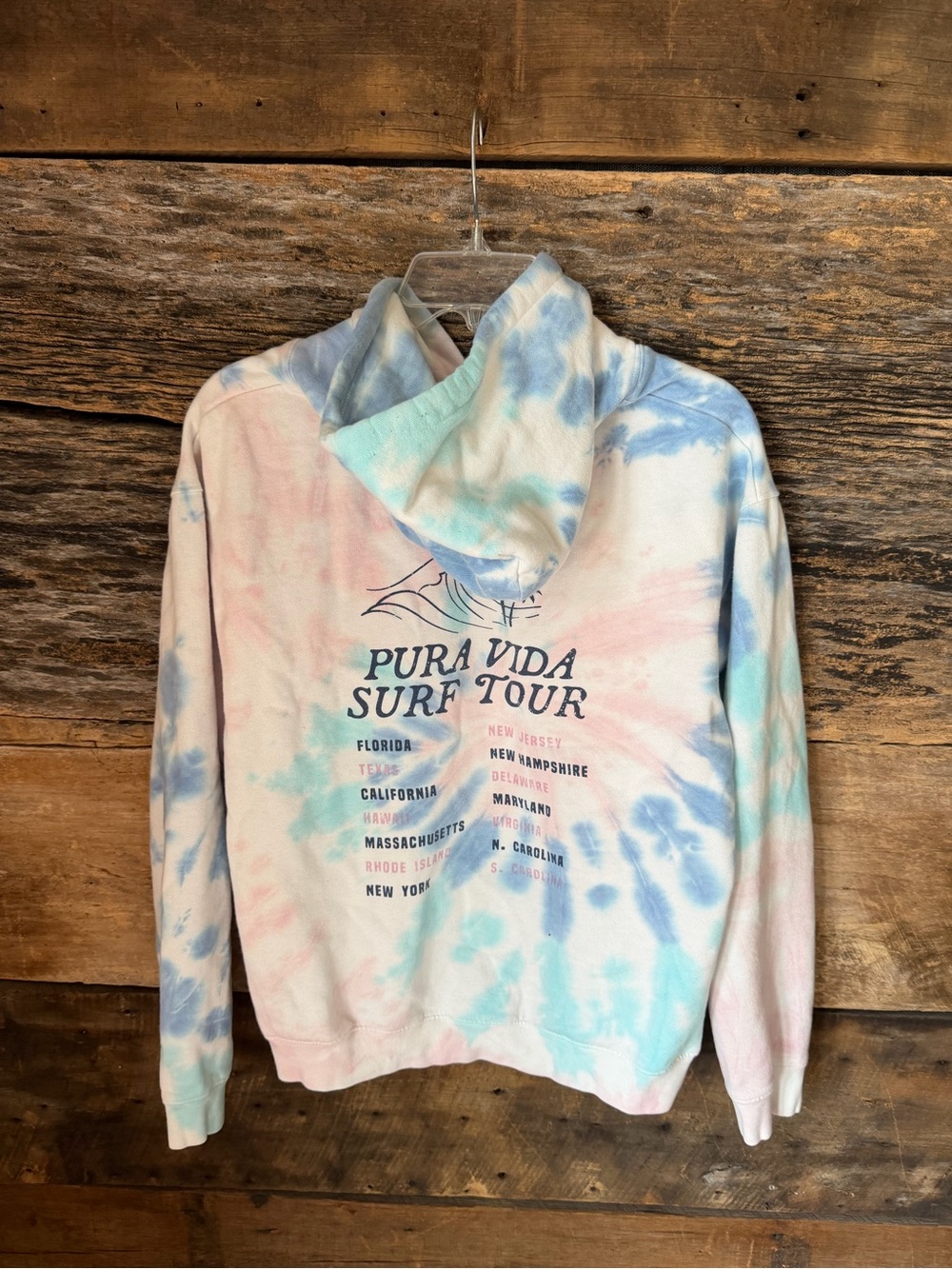 Pura Vida Surf Tour Toe Die Hoodie